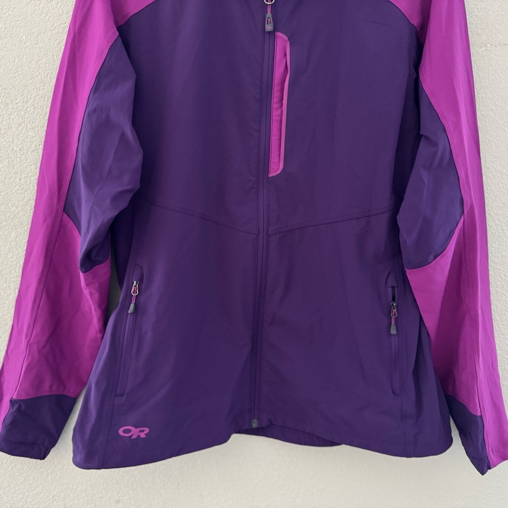 Outdoor Research Ferrosi Hood Jacket Womens XL Nylon Purple Windbreaker Outdoor - Picture 5 of 13